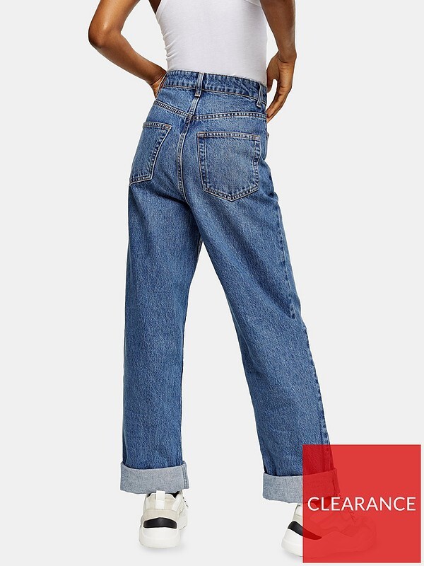 Topshop Petite Zed Mom Jeans Blue Women 